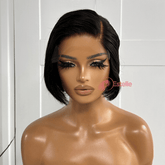 5x5 HD Lace Closure Short Bob Wig – Virgin Human Hair, Natural Black/Brown, Beginner-Friendly, Ready to Wear-Vogue - EstelleLuxeWigs