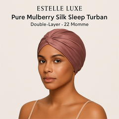 Estelle Luxe Pure 100% Mulberry Silk Sleep Turban/Bonnet - EstelleLuxeWigs