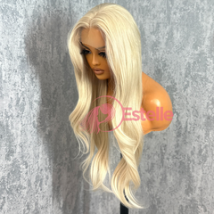 Light Blonde Synthetic Lace Front Wig | Layered, Curtain Bangs-SORRIE/101 - EstelleLuxeWigs