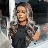 Wavy Ash Brown Blonde Balayage Lace Front Wig-DIAZ/10 - EstelleLuxeWigs
