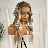 Long Rooted Blonde with Soft Beachy Waves Synthetic Lace Front Wig -Diaz/04 - EstelleLuxeWigs