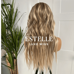 Long Rooted Blonde with Soft Beachy Waves Synthetic Lace Front Wig -Diaz/04 - EstelleLuxeWigs