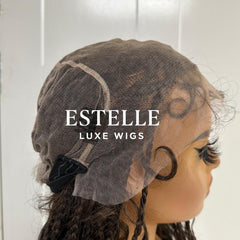 Dark Copper Red Braided Synthetic Long Full Lace Wig | Boho Style with Baby Hair -Braska - EstelleLuxeWigs