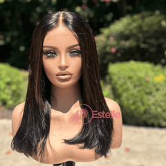 2 by 6 HD Lace Closure 16'' Straight Virgin Human Hair, Natural Black/Brown, Beginner-Friendly, Ready to Wear-Kayla - EstelleLuxeWigs
