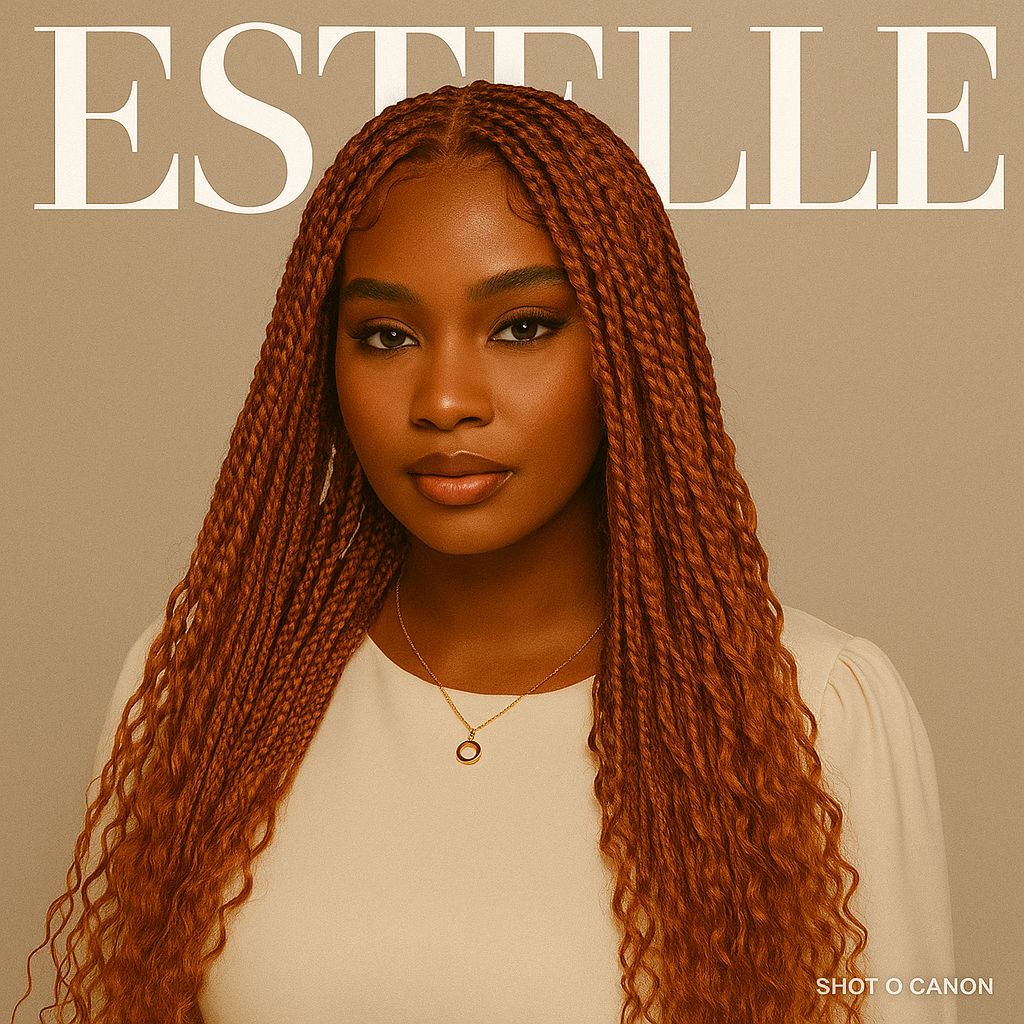 Dark Copper Red  Braided Synthetic Long Full Lace Wig | Boho Style with Baby Hair -Braska - EstelleLuxeWigs