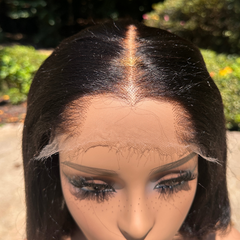 8” Bob Yaki Straight  Virgin Human Hair HD Lace Closure  Wig - TABIA/LC - EstelleLuxeWigs