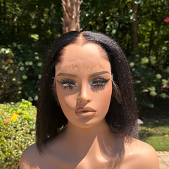 8” Bob Yaki Straight  Virgin Human Hair HD Lace Closure  Wig - TABIA/LC - EstelleLuxeWigs
