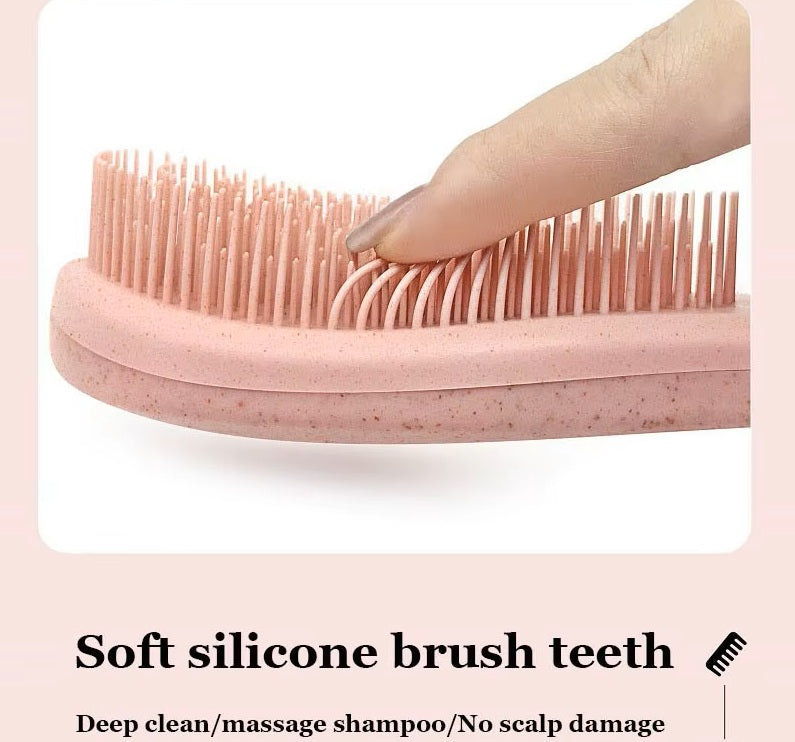 Matt Detangler Silicone Scalp Massager Hair Brush Set of 3 Shampoo Brush - EstelleLuxeWigs