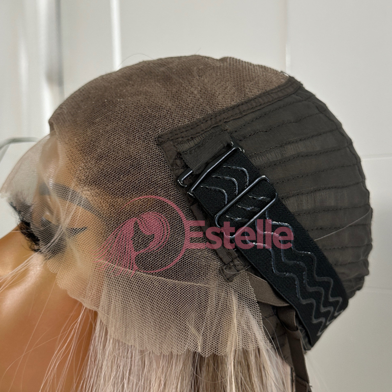 Long Layered Rooted Ash Blonde Mix Straight Synthetic Lace Front Wig – DUCHESS/401 - EstelleLuxeWigs