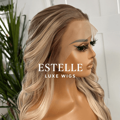 Long Rooted Blonde with Soft Beachy Waves Synthetic Lace Front Wig -Diaz/04 - EstelleLuxeWigs