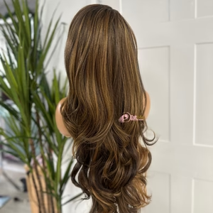 Long Mixed Brown/Blonde Heat Resistant  Lace Front Wig-TILDA - EstelleLuxeWigs