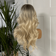 Freya- Rooted Light Blonde Lace Front Wig | Scandinavian Hairline Synthetic Wig - EstelleLuxeWigs