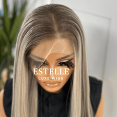 Glueless Long Straight Mixed Blonde  Mix  13 by 6 Synthetic Lace Front Wig -AMY - EstelleLuxeWigs