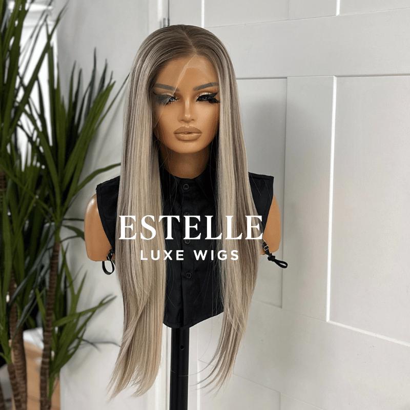 Glueless Long Straight Mixed Blonde  Mix  13 by 6 Synthetic Lace Front Wig -AMY - EstelleLuxeWigs