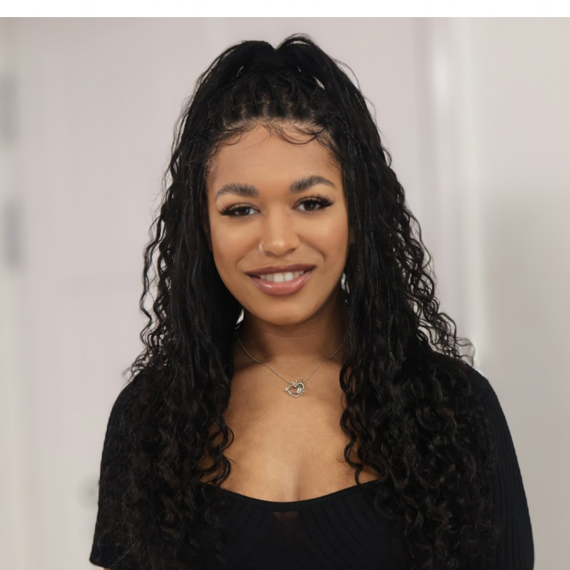 Black Knotless Boho Braids Full Lace Wig -NADIA - EstelleLuxeWigs