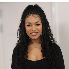 Black Knotless Boho Braids Full Lace Wig -NADIA - EstelleLuxeWigs