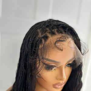 Black Knotless Boho Braids Full Lace Wig -NADIA - EstelleLuxeWigs