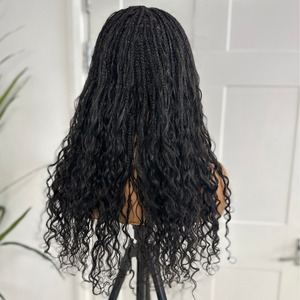 Black Knotless Boho Braids Full Lace Wig -NADIA - EstelleLuxeWigs