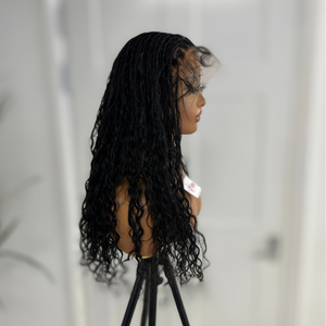Black Knotless Boho Braids Full Lace Wig -NADIA - EstelleLuxeWigs