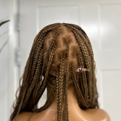 Light Auburn Mix Long Boho Braided Full Lace Wig -BRASKA 30 - EstelleLuxeWigs